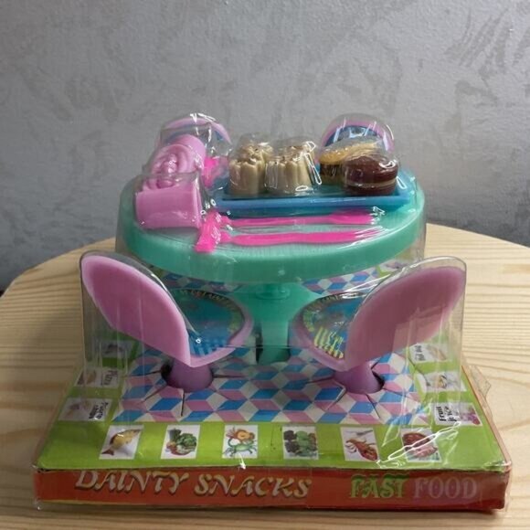 Fast Food Doll House Play Set For Kids With Table Chairs & Accessories - Picture 3 of 5